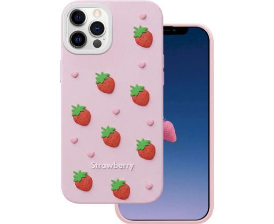Mocco Strawberry Back Case Aizmugurējais apvalks priekš Apple iPhone 12 / 12 Pro Neoriģinālie Maciņi