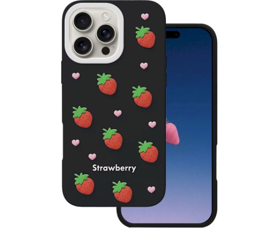 Mocco Strawberry Back Case Aizmugurējais apvalks priekš Apple iPhone 16 Pro Max Neoriģinālie Maciņi