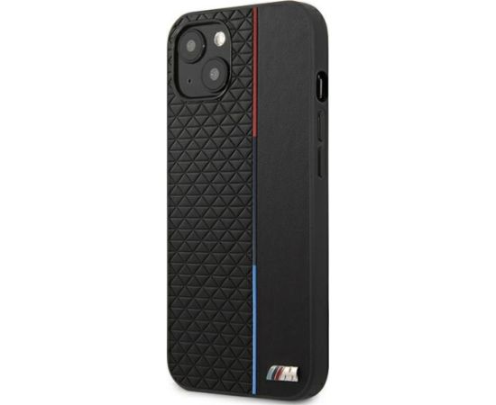 BMW M kolekcija BMHCP13STRTBK Back Case Aizmugurējais Ādas Apvalks Telefonam Apple iPhone 13 Mini Neoriģinālie Maciņi