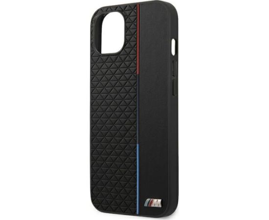 BMW M kolekcija BMHCP13STRTBK Back Case Aizmugurējais Ādas Apvalks Telefonam Apple iPhone 13 Mini Neoriģinālie Maciņi