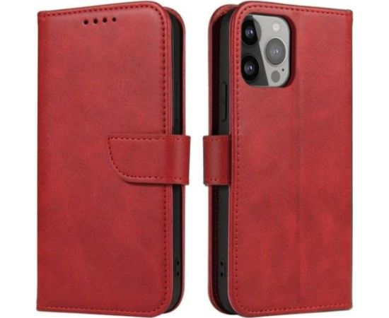 iLike Samsung  Galaxy A54 5G cover with flip wallet stand Red Neoriģinālie Maciņi