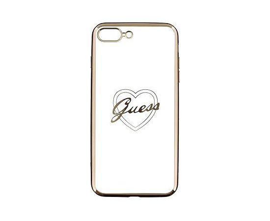 Guess Apple  iPhone 7 Plus / 8 Plus Apple Heart TPU Case Gold Neoriģinālie Maciņi