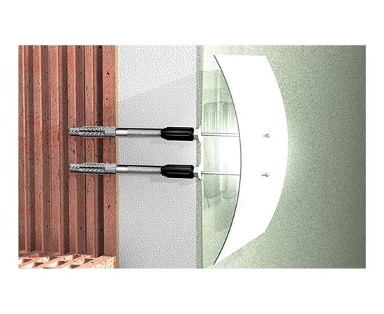 Fischer Distance mounting system Thermax 10/240 M6, dowels (black/grey, 20 pieces) Новинки Для дома и сада 