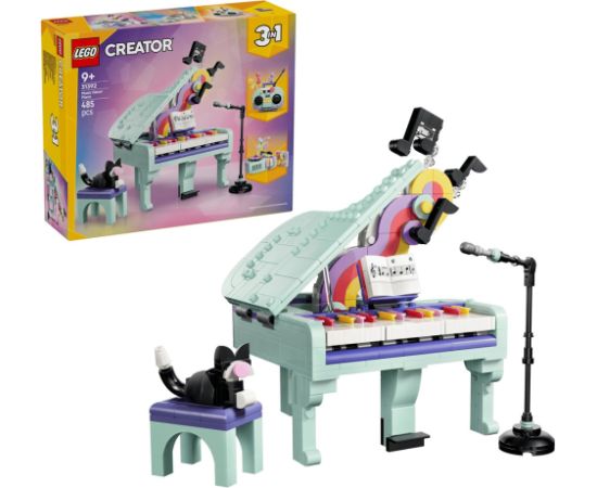 LEGO CREATOR 3 IN 1 31392 Music Decor Piano with Cat Jaunumi, Bērnu preces