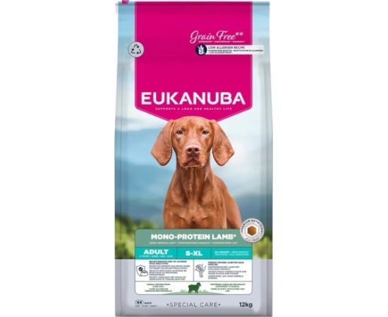 Eukanuba EUK DOG AD MONO PROTEIN LAMB 12KG Suņu barība
