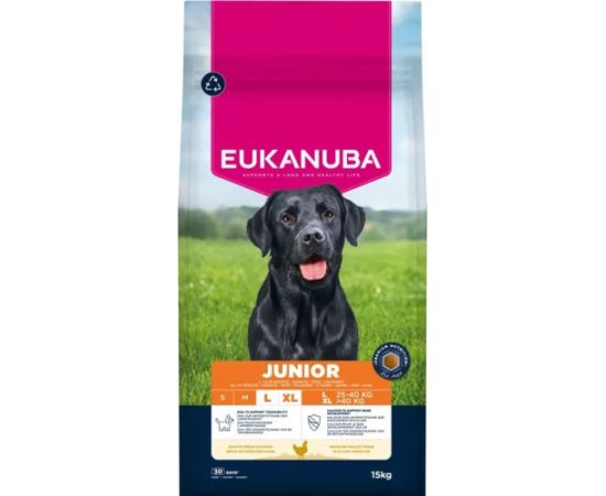 Eukanuba Premium Nutrition Junior Large & Giant Breed, kurczak 15kg Suņu barība