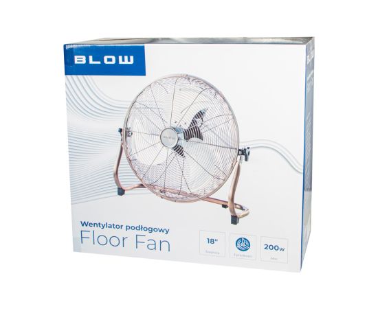 Blow Floor fan 18"/45cm 200W circulator COPPER Gold Ventilatori