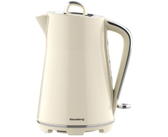 Elektriskā tējkanna, nerūsējošā tērauda, ​​krēmkrāsas, 1,7 l, 2200 W, KB 9016, Klausberg Tējkannas (elektriskās)