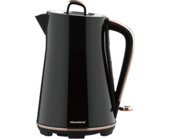 Elektriskā tējkanna, nerūsējošā tērauda, ​​melna, 1,7 l, 2200 W, KB 9015, Klausberg Tējkannas (elektriskās)