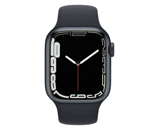 Apple   Watch Series 7 GPS, 41mm Midnight Aluminium Case with Sport Band - Regular Midnight Smart-Watch Умные часы