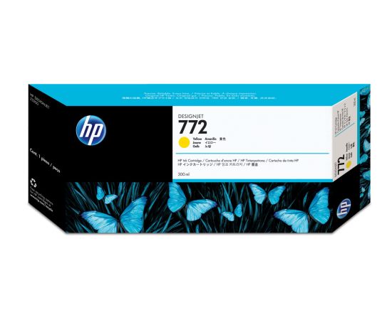 HP 772 - 300 ml - yellow - original - DesignJet - ink cartridge - for DesignJet HD Pro MFP, Z5200, Z5200 PostScript, Z5400 Lāzerprinteru izejmateriāli