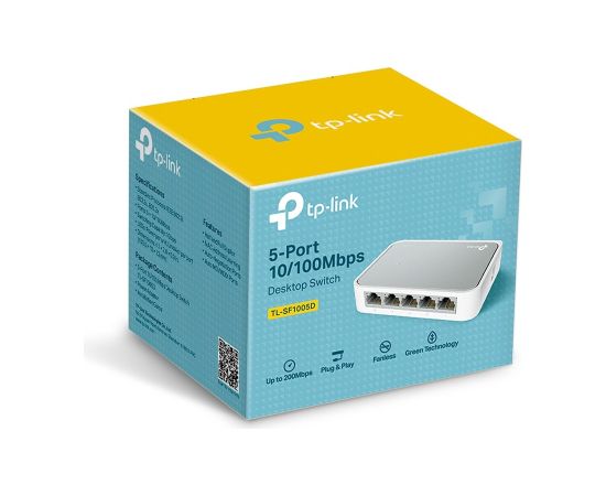 TP-Link TL-SF1005D Managed Fast Ethernet (10/100) White Коммутаторы (Switch)