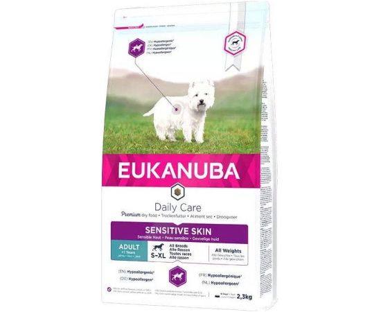 EUKANUBA Daily Care Adult Sensitive Skin - dry dog food - 2,3kg Suņu barība