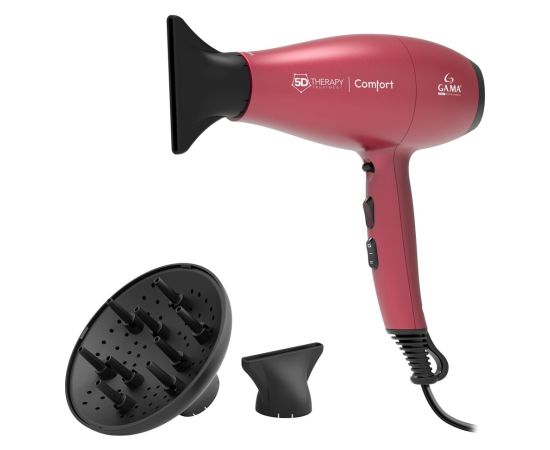 GA.MA 5D Therapy Comfort Halogen hair dryer 2200 W Red Matu fēni