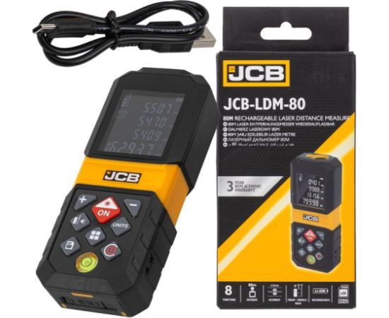 Lāzera tālmērs JCB LDM-80 Mērinstrumenti, Attāluma un līmeņa mērītāji