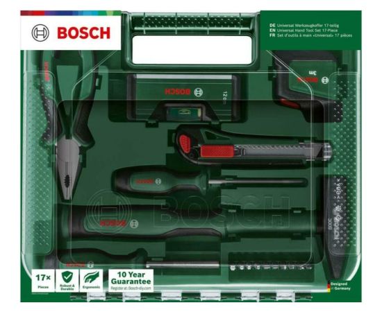 Instrumentu komplekts Bosch 1600A02BY5; 17 gab. Mehāniskie instrumenti