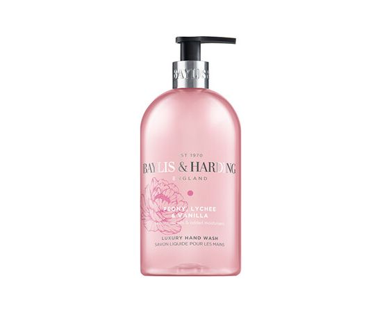 Baylis & Harding Peony, Lychee & Vanilla Hand Wash - Tekuté mýdlo na ruce 500ml Smaržas - NESAKĀRTOTS