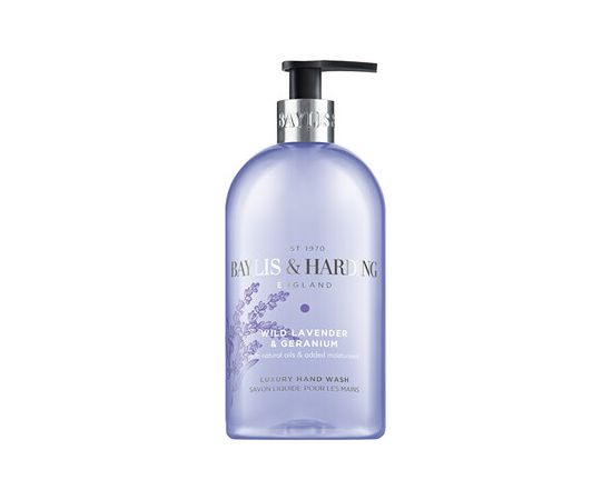 Baylis & Harding Levandule & Geranium Hand Wash - Tekuté mýdlo na ruce 500ml Smaržas - NESAKĀRTOTS