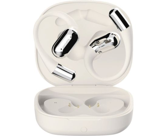 Austiņas  4smarts Open-Ear Bluetooth Kopfhörer SkyBuds AI Screen, beige Austiņas