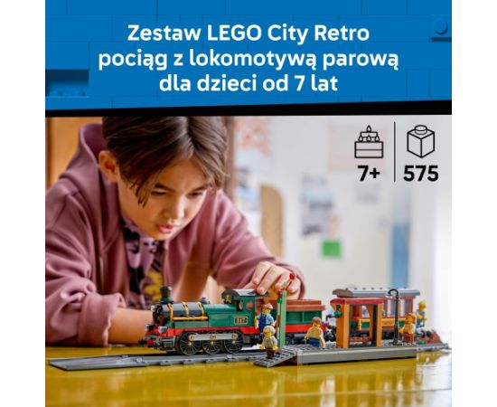 LEGO City Retro pociąg z lokomotywą parową (60511) Новости - Детские товары