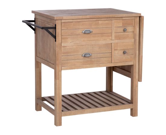 Kitchen island MONACO 82.5/152.5x60xH95.5cm foldable Комплекты мебели для столовой