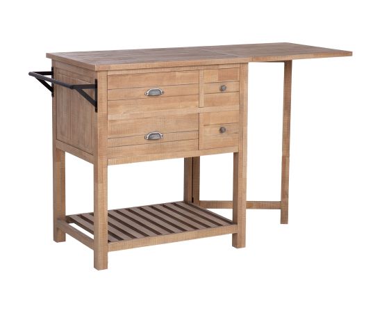 Kitchen island MONACO 82.5/152.5x60xH95.5cm foldable Комплекты мебели для столовой