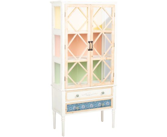 Display cabinet  BIANCA 78x35xH162cm, antique white Новинки Для дома и сада 