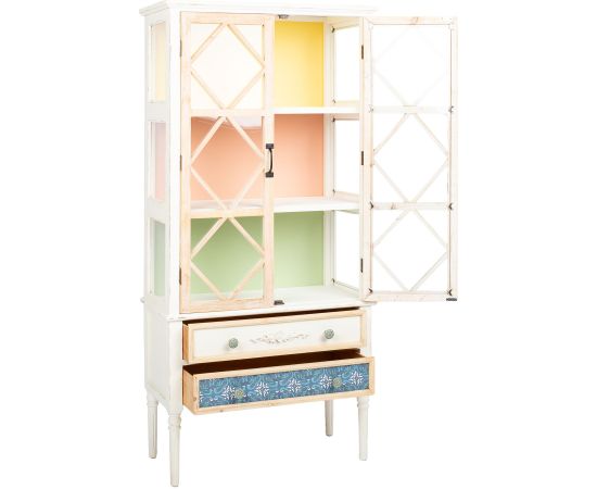 Display cabinet  BIANCA 78x35xH162cm, antique white Новинки Для дома и сада 