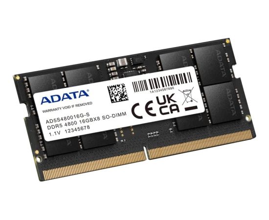 ADATA DDR5 8GB - 4800 - CL - 40 - ECC - SO-DIMM - AD5S48008G-S - Premier - black Оперативная память (RAM)