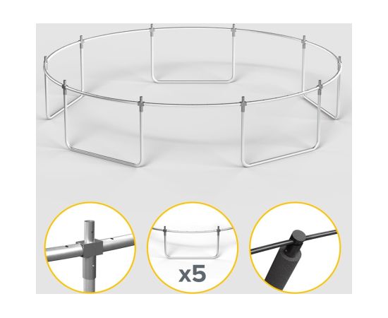 REBEL ACTIVE TRAMPOLINE PRO 12FT/366CM Batuti un aksesuāri