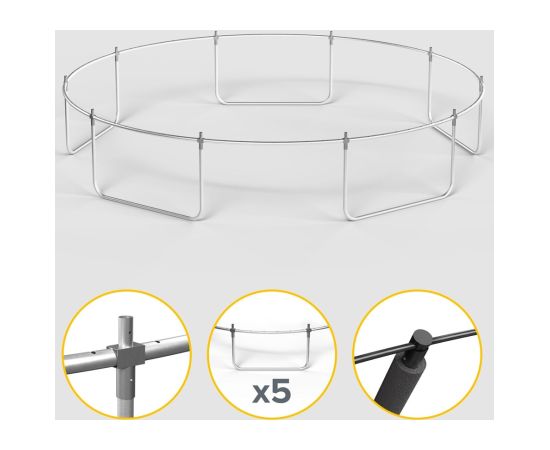 REBEL ACTIVE TRAMPOLINE PRO 15FT/457CM Batuti un aksesuāri