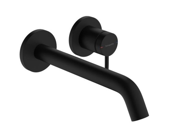 Hansgrohe izlietnes maisītāja Tecturis S virsapmetuma daļa, 2 MC, iztece 225 mm, no sienas, matēta melna Встраиваемые