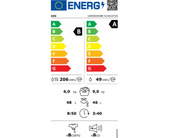 AEG LWR96944BE Крупная бытовая техника