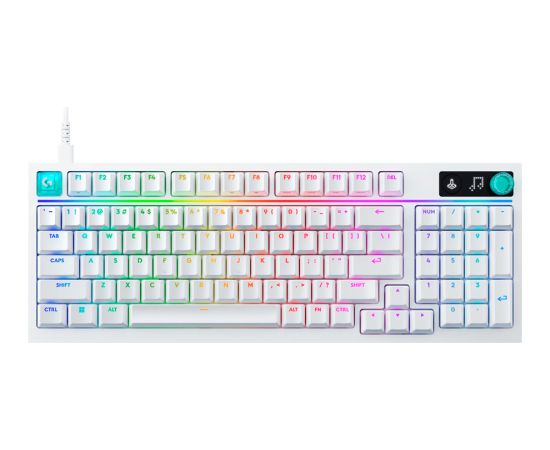 LOGITECH G316 X 98 Wired Gaming Keyboard - WHITE - US INT'L - USB - EMEA28i - 935 - TACTILE Klaviatūras