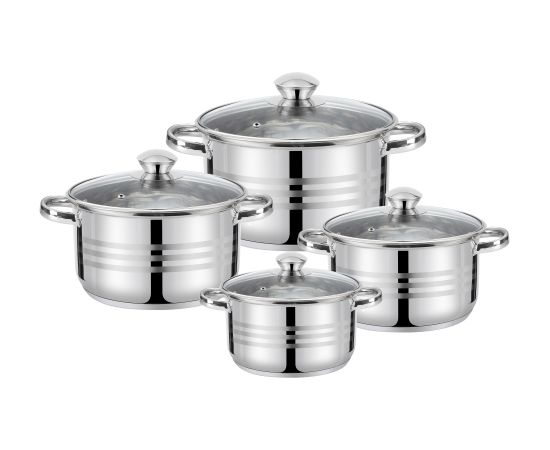 4 katlu komplekts: 14/16/18/22 cm – 1,2/1,8/2,5/4,5 l, 47009, 44 x 25,5 x 15,5, GALICJA Katli