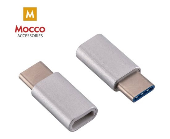 Mocco Universāls Adapteris Micro USB uz Type-C USB Savienojums Sudraba Telefonu lādētāji 220v
