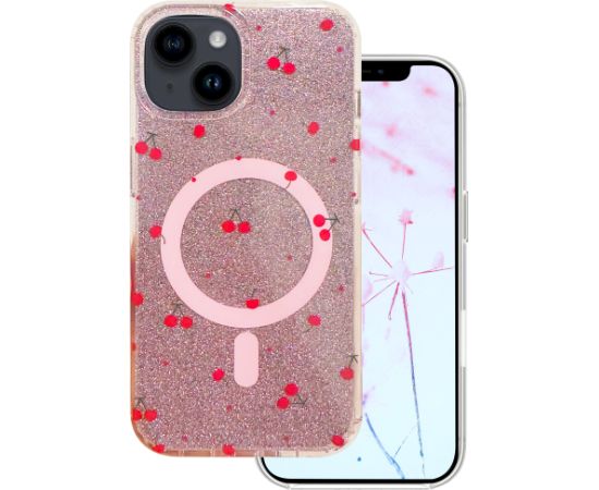 Mocco Cherry Mag Back Case Aizmugurējais apvalks priekš Apple iPhone 13 / 14 Neoriģinālie Maciņi