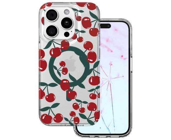 Mocco Cherry Mag Back Case Aizmugurējais apvalks priekš Apple iPhone 15 Pro Neoriģinālie Maciņi