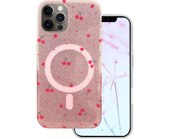 Mocco Cherry Mag Back Case Aizmugurējais apvalks priekš Apple iPhone 12 / 12 Pro Neoriģinālie Maciņi