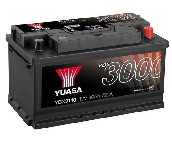 YUASA YBX3110 80Ah 720A 317x175x175-+ Akumulators