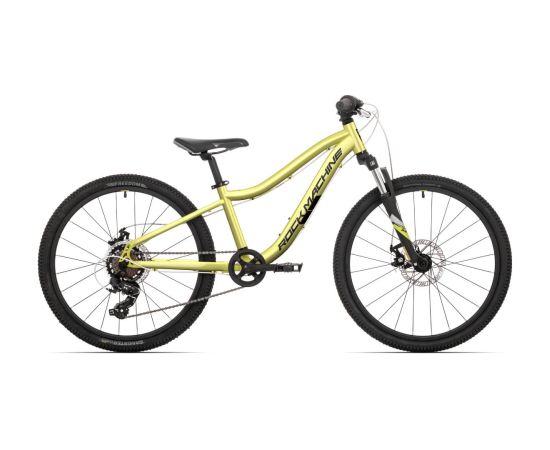 Pusaudžu velosipēds Rock Machine Storm 24 Sulfur Yellow (Rata izmērs: 24, Rāmja izmērs: 12) Pilsētas velosipēdi