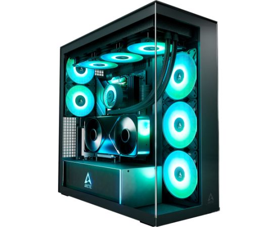 Arctic Xtender VG (black, tempered glass x 2, clear glass) Datoru korpusi