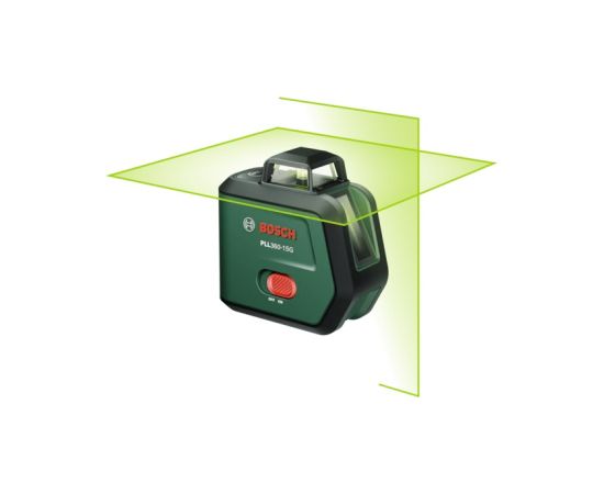 Krustveida lāzera nivelieris Bosch PLL360-15G; 3,6 V; 1x2,0 Ah akum. Mērinstrumenti, Attāluma un līmeņa mērītāji