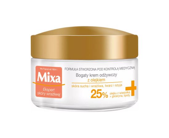 Mixa Extreme Nutrition Rich Nourishing Cream - Vyživující krém pro velmi suchou a citlivou pleť 50ml Smaržas - NESAKĀRTOTS