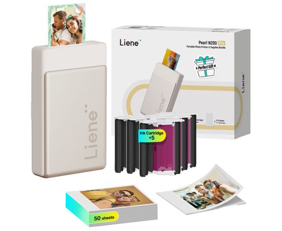 Liene Pearl N200 Pro 2x3" Portable Photo Printer Kit (Gold) Foto printeri