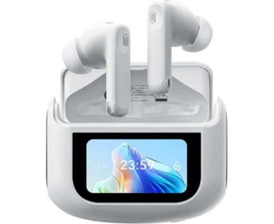 Austiņas Blackview bluetooth AirBuds 12 TWS BT 5.4 LCD BIAŁY 400mAh Jaunumi - Datori