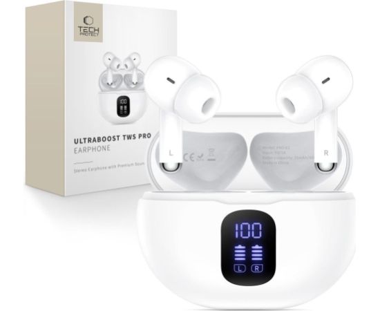 Austiņas Tech-Protect UltraBoost TWS Earphone Pro G2 White Jaunumi - Datori