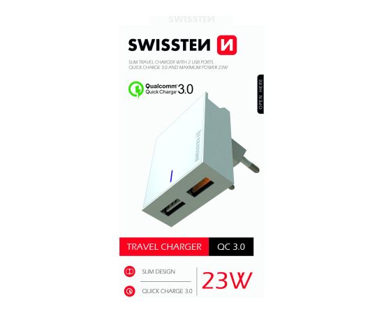 Swissten Premium Зарядное устройство 2X USB QC3.0 23W Зарядные устройства