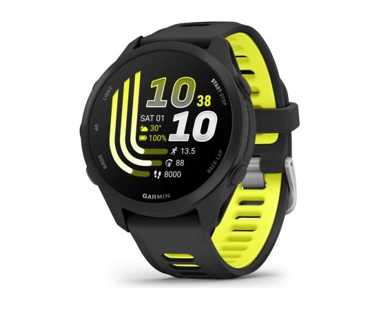 Garmin   Forerunner 170 Music, Black with Black/Amp Yellow Band Smart-Watch Pulksteņi