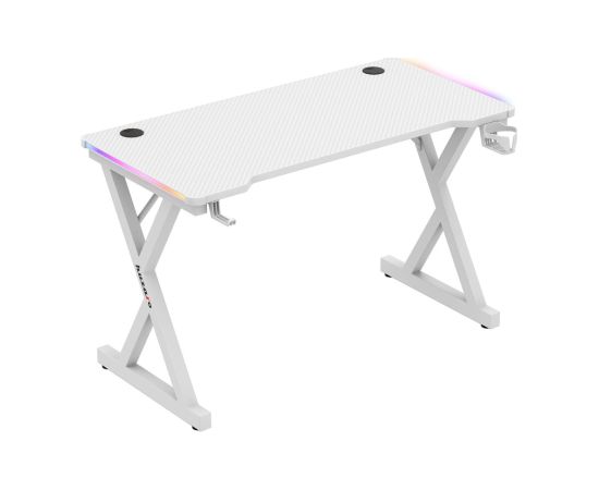 Biurko Huzaro Hero 2.3 RGB White Gaming galdi